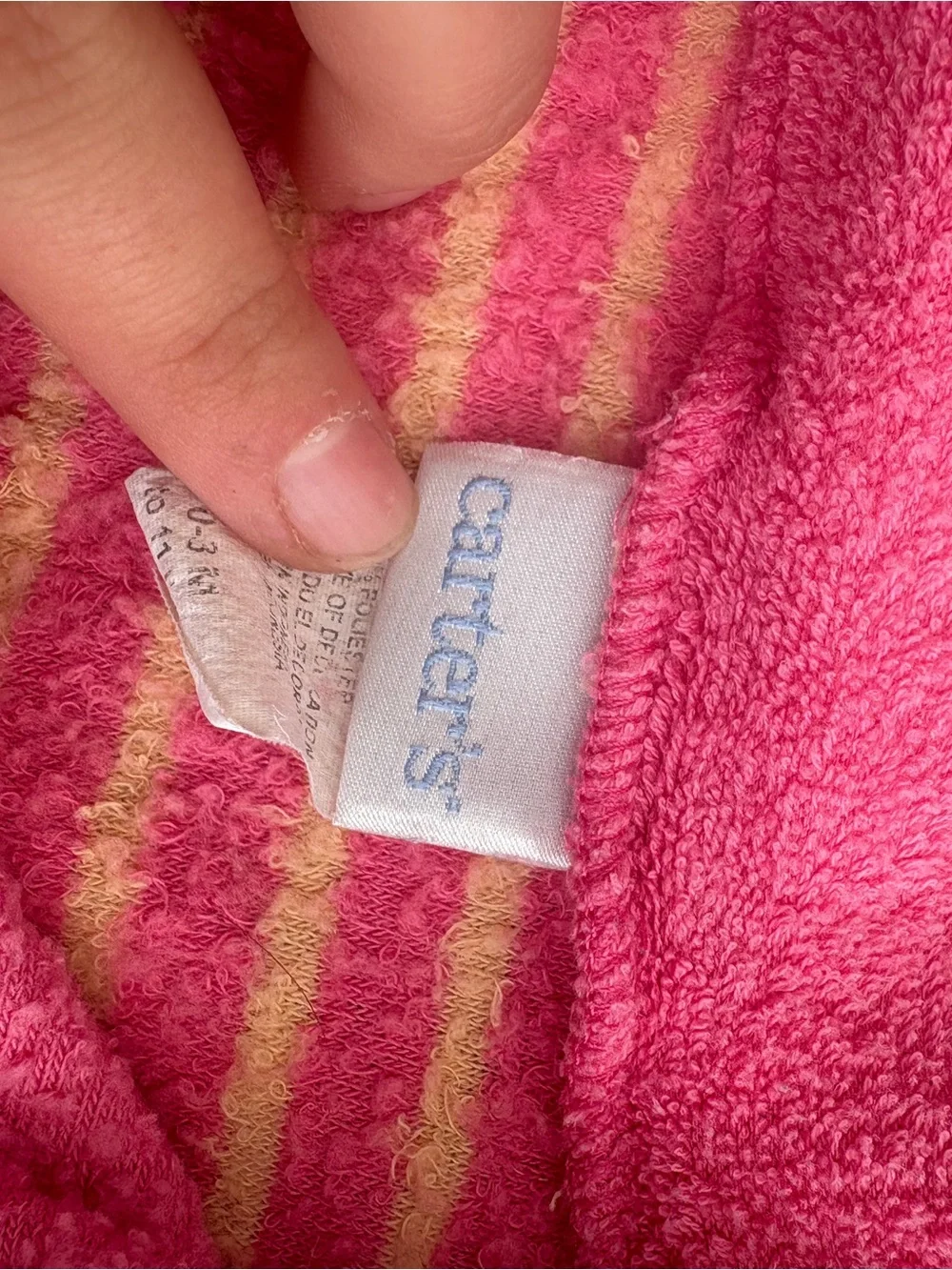 Vintage 90s Carter's Pink Striped & Solid Footed One-Piece Sleeper